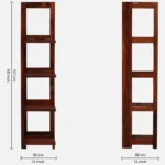 Unnati Solid Sheesham Wood Bookshelf in Honey Teak Finish - Image 3
