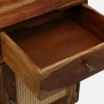 Arnav Sheesham Wood Utility Cabinet With Shelves In Walnut Finish - Image 3