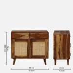 Arnav Sheesham Wood Utility Cabinet With Shelves In Walnut Finish - Image 10