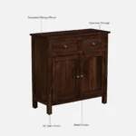 Ayaan Solid Sheesham Wood Storage Cabinet In Honey Finish - Image 12