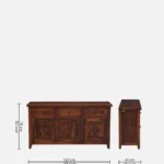 Devansh Sheesham Wood Cabinet With Double Door Storage - Image 7