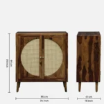 Vivaan Sheesham Wood Organizer Cabinet In Provincial Teak Finish - Image 5