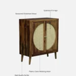 Vivaan Sheesham Wood Organizer Cabinet In Provincial Teak Finish - Image 9
