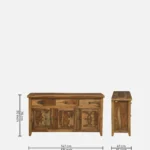 Atharv Solid Sheesham Wood Cabinet With Spacious Storage - Image 9