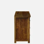 Myra Solid Wood Storage Cabinet With Shelves In Honey Oak Finish - Image 6