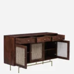 Kiara Sheesham Wood Display Cabinet In Walnut Finish - Image 2