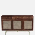 Kiara Sheesham Wood Display Cabinet In Walnut Finish - Image 3