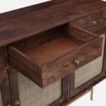 Kiara Sheesham Wood Display Cabinet In Walnut Finish - Image 6
