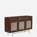 Kiara Sheesham Wood Display Cabinet In Walnut Finish - Image 8