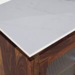 Avni Solid Sheesham Wood Utility Cabinet In Natural Finish - Image 2