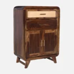 Yuvan Sheesham Wood Storage And Display Cabinet In Teak Finish - Image 3
