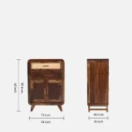Yuvan Sheesham Wood Storage And Display Cabinet In Teak Finish - Image 6