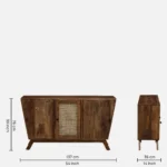 Prisha Sheesham Wood Multipurpose Storage Cabinet In Honey Finish - Image 3