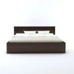 Brynn Teak Solid Wood Double Bed With Box Storage in Provincial Teak Finish - Image 2
