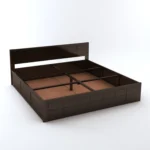 Brynn Teak Solid Wood Double Bed With Box Storage in Provincial Teak Finish - Image 6