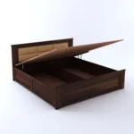 Lyren Sheesham Solid Wood King Size Bed With Box Storage in Antique Oak Finish - Image 5