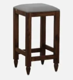 Alder Sheesham Wood Bar Stool in Walnut Finish - Image 2