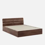 Corin Solid Teak Wood King Size Bed Without Storage in Dark Walnut Finish - Image 6
