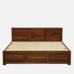Kastor Mango Wood Queen Size Hydraulic Storage Bed in Dark Walnut Finish - Image 6