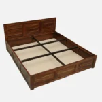 Kastor Mango Wood Queen Size Hydraulic Storage Bed in Dark Walnut Finish - Image 7
