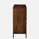 Anay Solid Sheesham Wood Utility Storage Cabinet in Provincial Teak Finish - Image 4