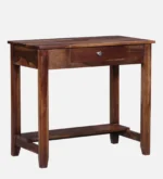 Sheesham Wood Writing Table In Scratch Resistant Provincial Teak Finish - Image 4