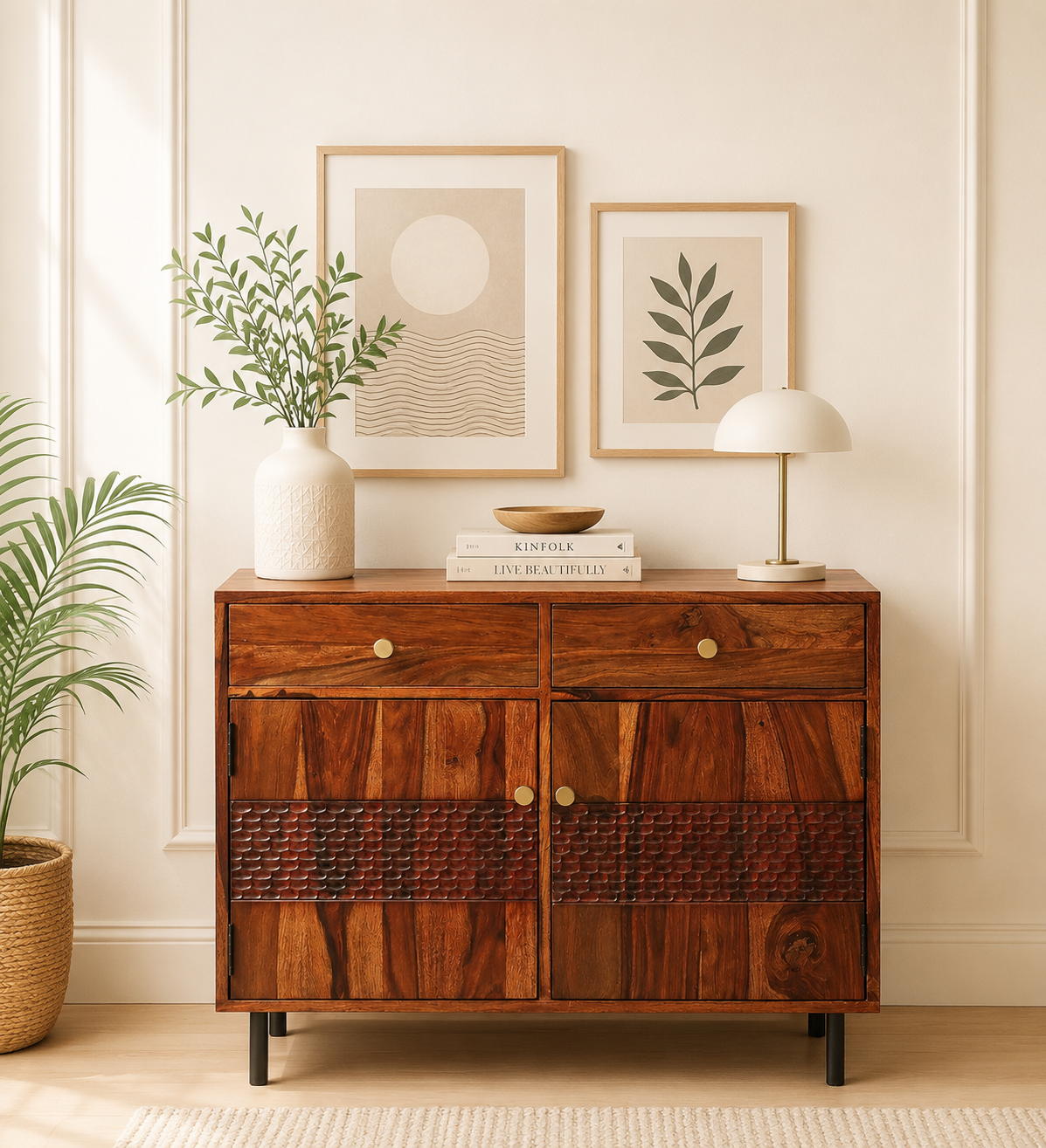 Aspen-Sheesham-Wood-Utility-Cabinet-in-Teak-Finish-classic-wood-1.png Aspen Sheesham Wood Utility Cabinet in Teak Finish - Image 1