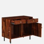 Aspen Sheesham Wood Utility Cabinet in Teak Finish - Image 5