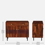 Aspen Sheesham Wood Utility Cabinet in Teak Finish - Image 8