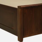 Aldwin Sheesham Solid Wood Queen Size Bed With Box Storage in Natural Teak Finish - Image 2