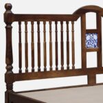 Zelvyn Teak Solid Wood Queen Size Hydraulic Bed With Storage in Copper Teak Finish - Image 2