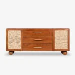 Oak Vista Contemporary Display Utility Cabinet - Image 7
