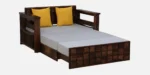 Riviera Premium Wooden Sofa Cum Bed With Plush Cushions - Image 8