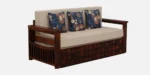 Tuscany Sheesham Wood Sofa Cum Bed In Walnut Finish - Image 4