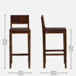 Brookhaven Sheesham Wood Bar Table Set in Provincial Teak Finish With (Set of 2) - Image 2
