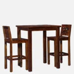 Elmwood Sheesham Wood Bar Table Set in Provincial Teak Finish With (Set of 2) - Image 7