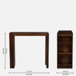Northfield Sheesham Wood Bar Table Set in Provincial Teak Finish With (Set of 2) - Image 2