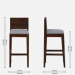 Maplecrest Sheesham Wood Bar Table Set in Provincial Teak Finish With (Set of 2) - Image 7