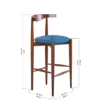 Vlvara Wooden Bar Stools in Warm Teak Finish (Set of 2) - Image 5