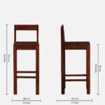 Worvik Solid Wood Bar Chairs in Natural Oak Finish (Set of 2) - Image 6