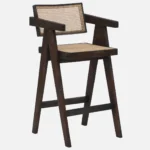 Prevon Solid Wood Bar Chairs in Rich Teak Finish (Set of 2) - Image 3