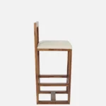 Yelron Solid Wood High Chairs in Warm Chestnut Finish (Set of 2) - Image 3