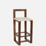 Yelron Solid Wood High Chairs in Warm Chestnut Finish (Set of 2) - Image 4