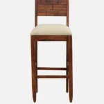 Iorvik Wooden Bar Chairs in Premium Teak Finish (Set of 2) - Image 6