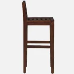 Lexor Solid Wood Bar Stools in Rustic Brown Finish (Set of 2) - Image 3