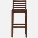 Lexor Solid Wood Bar Stools in Rustic Brown Finish (Set of 2) - Image 4