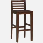 Lexor Solid Wood Bar Stools in Rustic Brown Finish (Set of 2) - Image 5