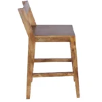 Svano Solid Wood Bar Chairs in Rich Brown Finish (Set of 2) - Image 5