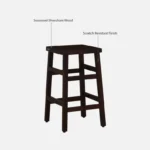 Arlo Sheesham Wood Bar Stool in Honey Finish - Image 2