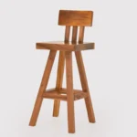 Elara Solid Wood Bar Stool in Walnut Finish - Image 4